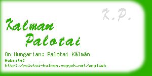 kalman palotai business card